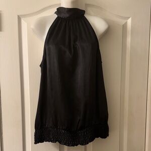Forever 21 Black satin Halter Blouse size large
